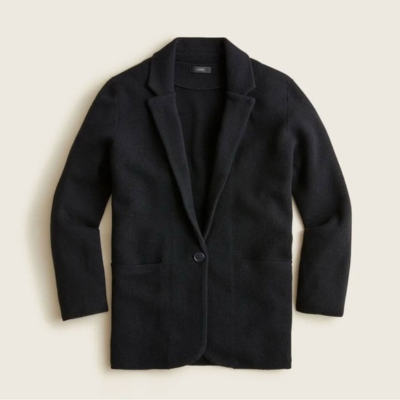 J. Crew Jackets & Blazers - J.Crew $168 Cecile Relaxed Sweater-Blazer Black Size S BF013